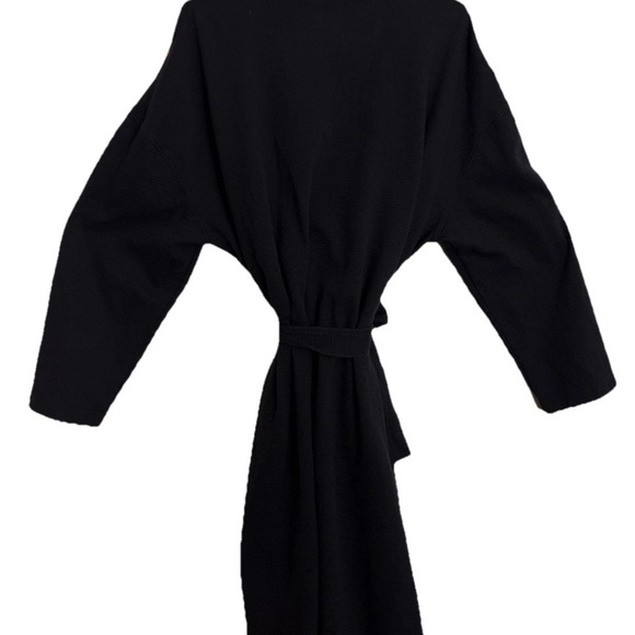 Sonoma Goods For Life Sleepwear Waffle Texture Robe Navy Blue L/XL Front Pockets - Picture 2 of 4